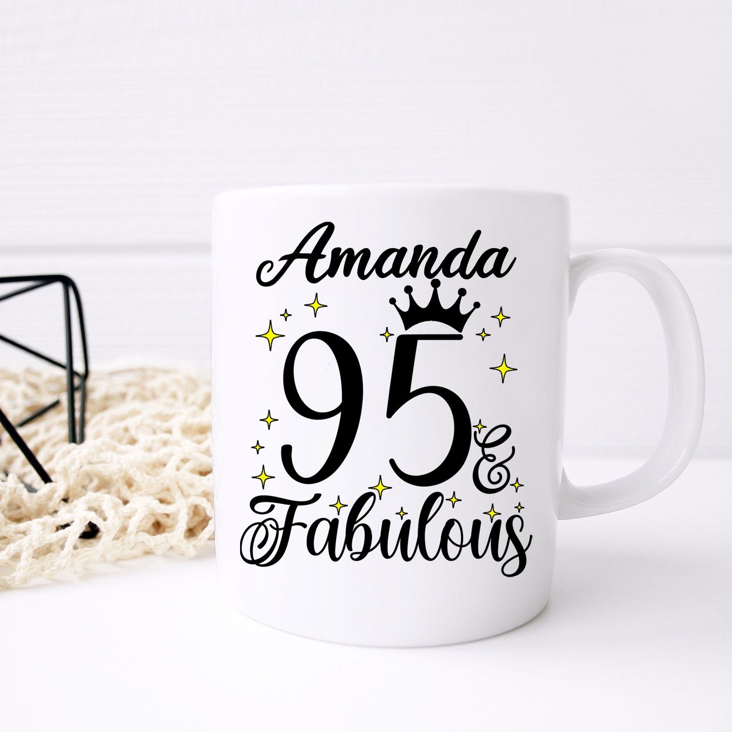 95 and Fabulous 95th Birthday Coffee Mug for Tea or Coffee