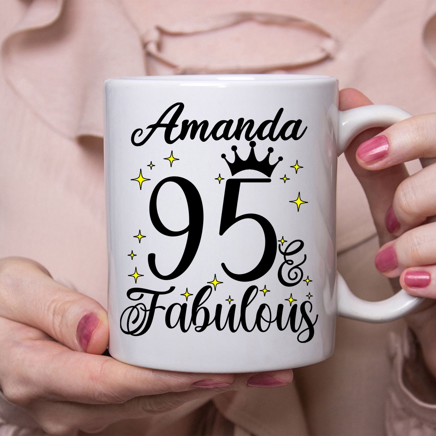 95 and Fabulous 95th Birthday Coffee Mug for Tea or Coffee