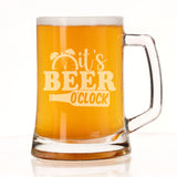 It's Beer O'Clock Engraved Beer Stein Birthday Gift