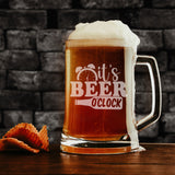 It's Beer O'Clock Engraved Beer Stein Birthday Gift