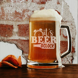 It's Beer O'Clock Engraved Beer Stein Birthday Gift