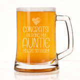 Congrats on Being my Aunt Engraved Beer Stein Birthday Gift for Auntie