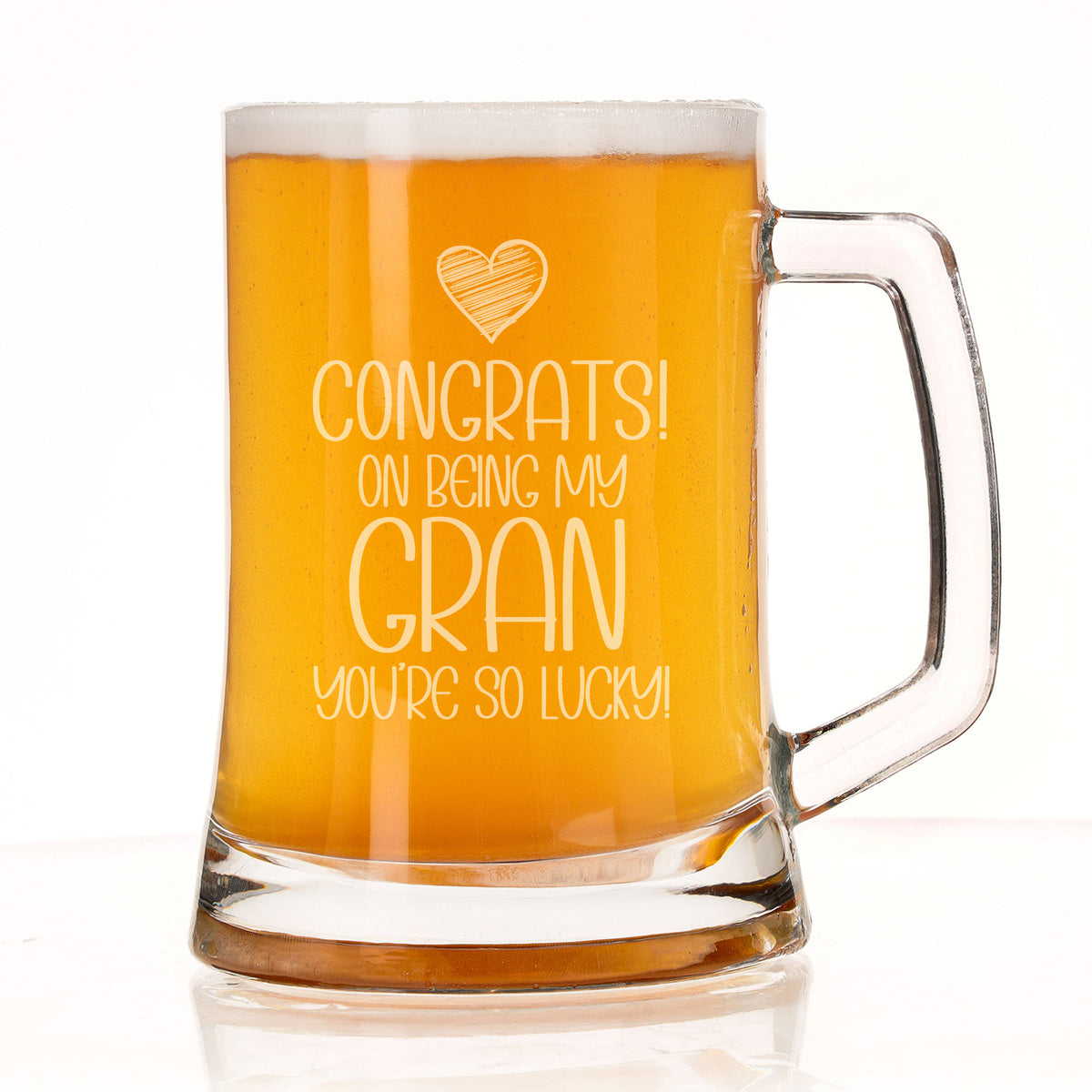 Congrats on Being my Gran Engraved Beer Stein Birthday Gift for Gran