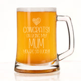 Congrats on Being my Mum Engraved Beer Stein Birthday Gift