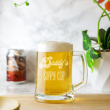 Daddy's Sippy Cup Engraved Beer Stein Birthday Gift for Dad