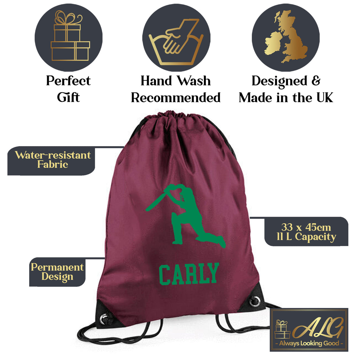 Burgundy Gym Sac