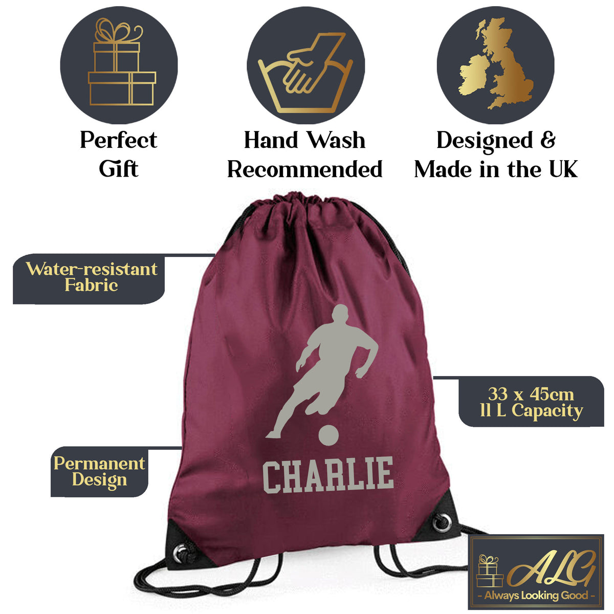 Burgundy Gym Sac