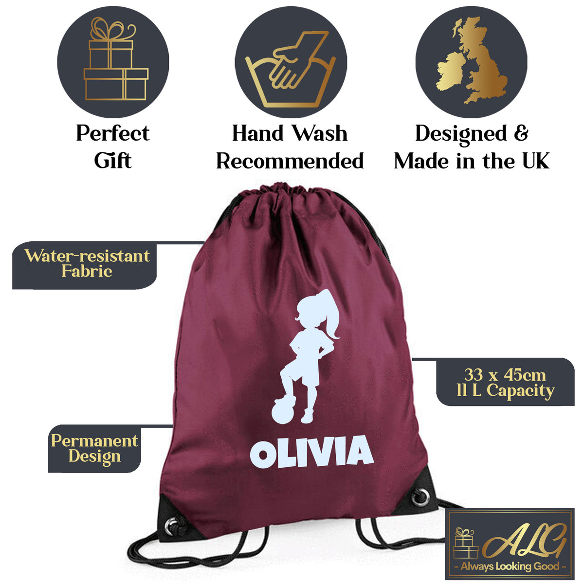 Burgundy Gym Sac