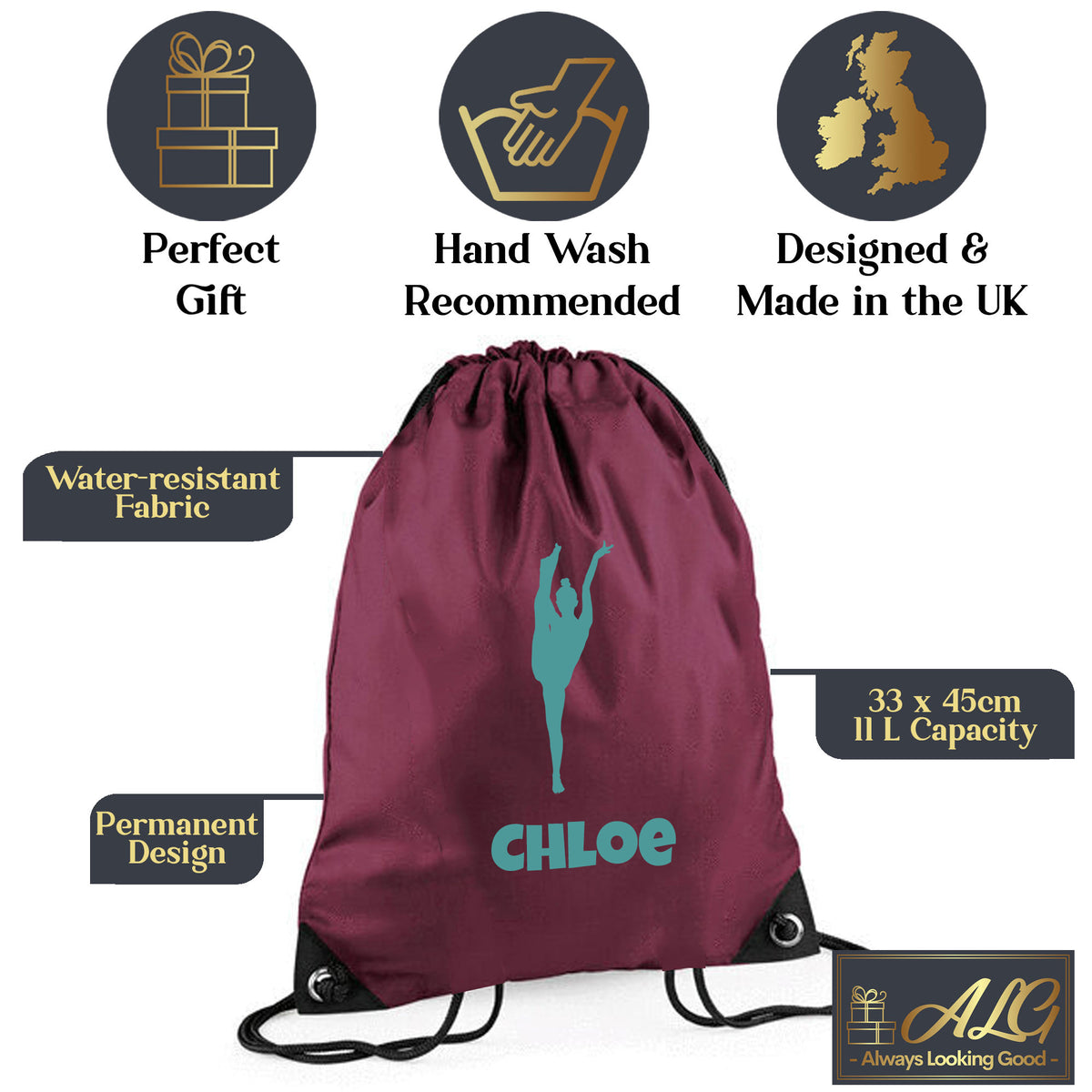 Burgundy Gym Sac