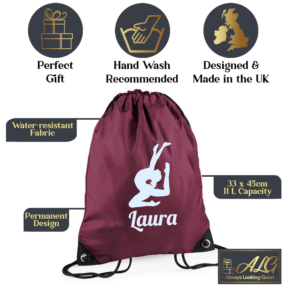 Burgundy Gym Sac