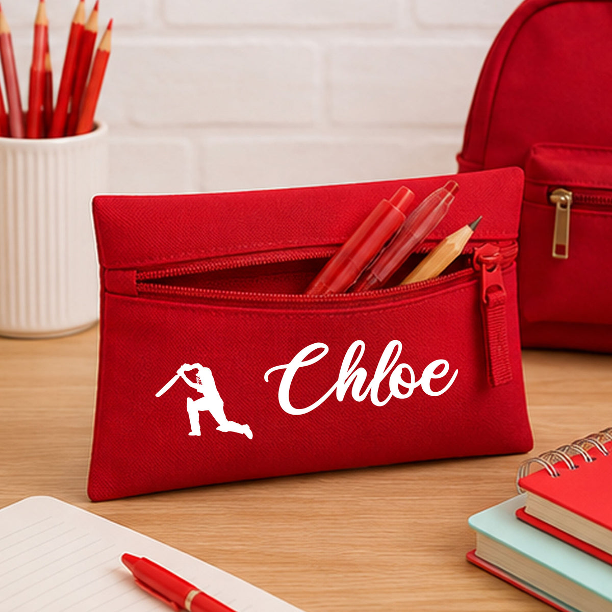 Red Pencil Case