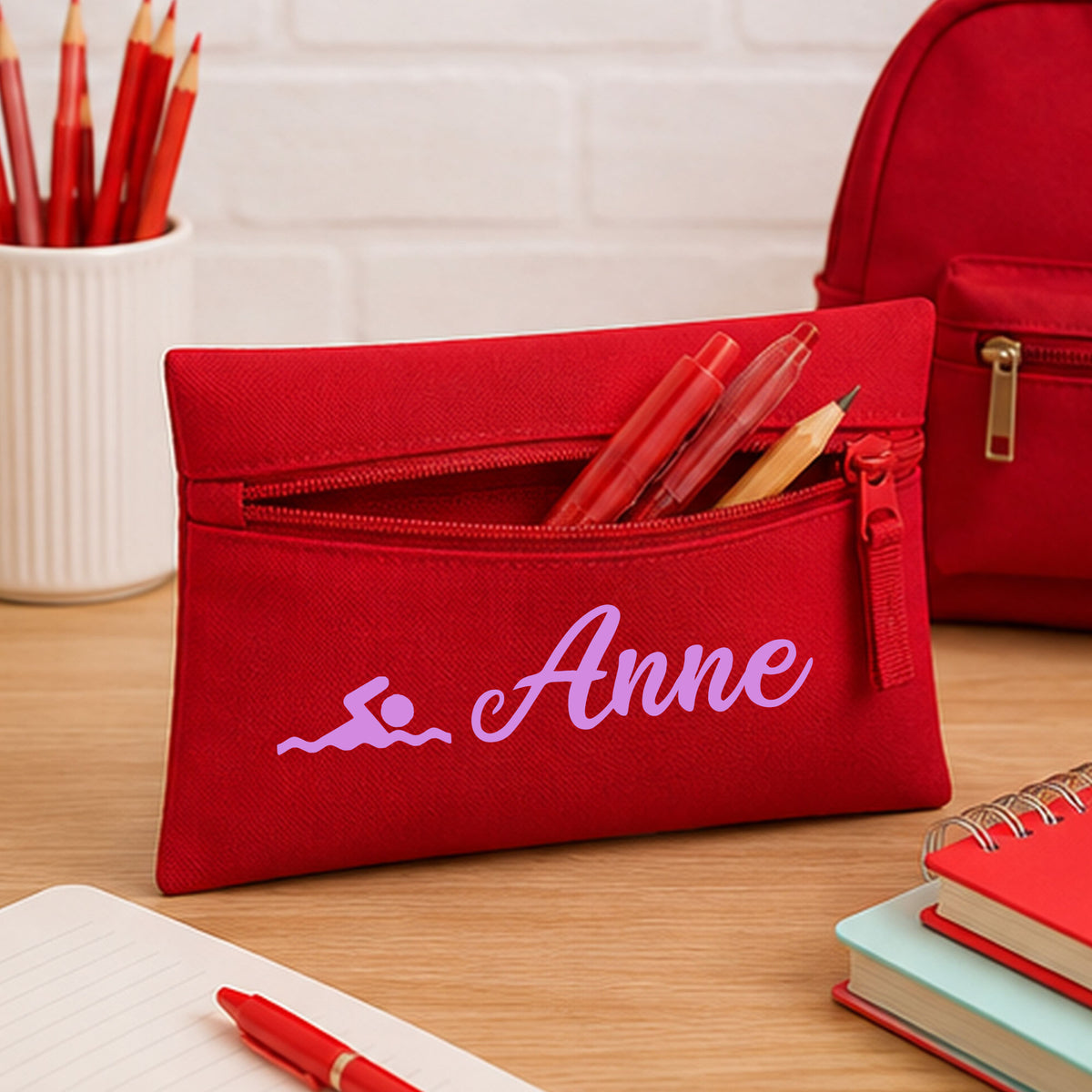 Red Pencil Case