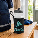 Black Water Bottle & Holder
