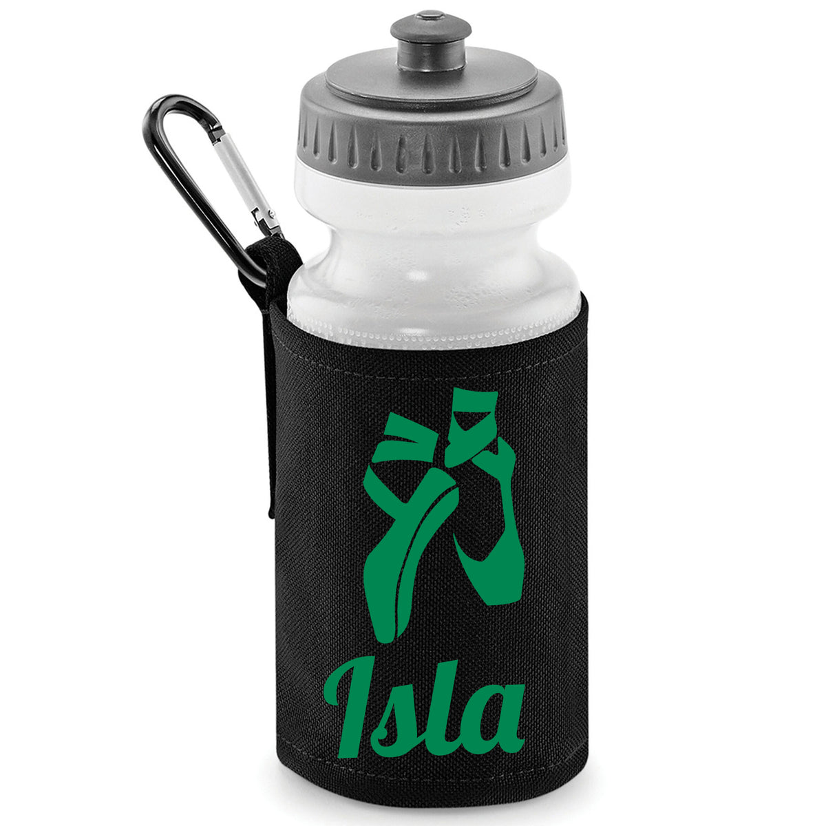 Black Water Bottle & Holder