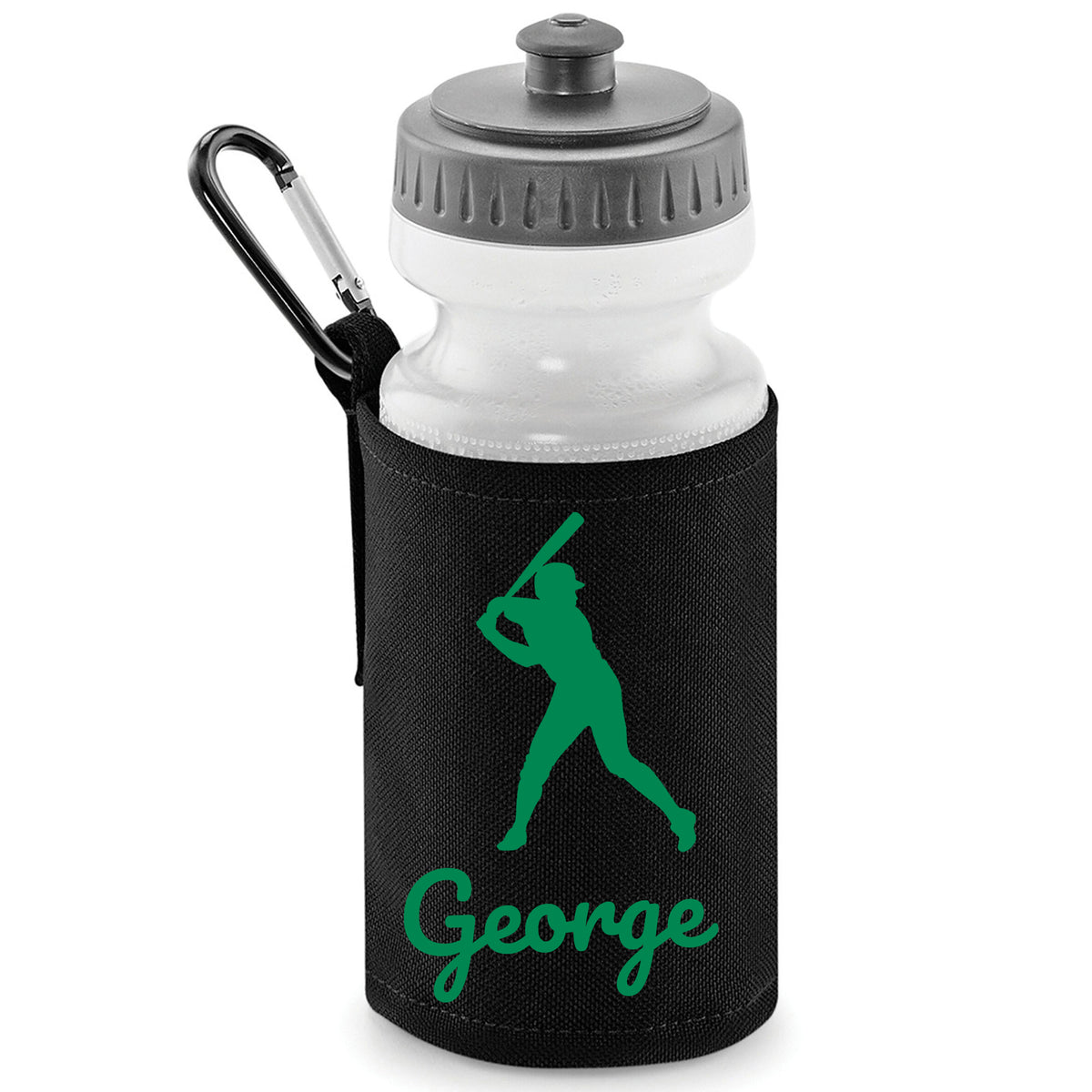 Black Water Bottle & Holder