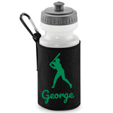 Black Water Bottle & Holder