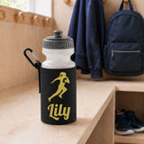 Black Water Bottle & Holder