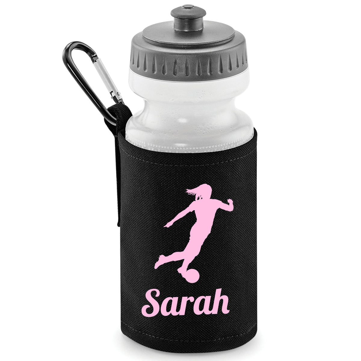 Black Water Bottle & Holder