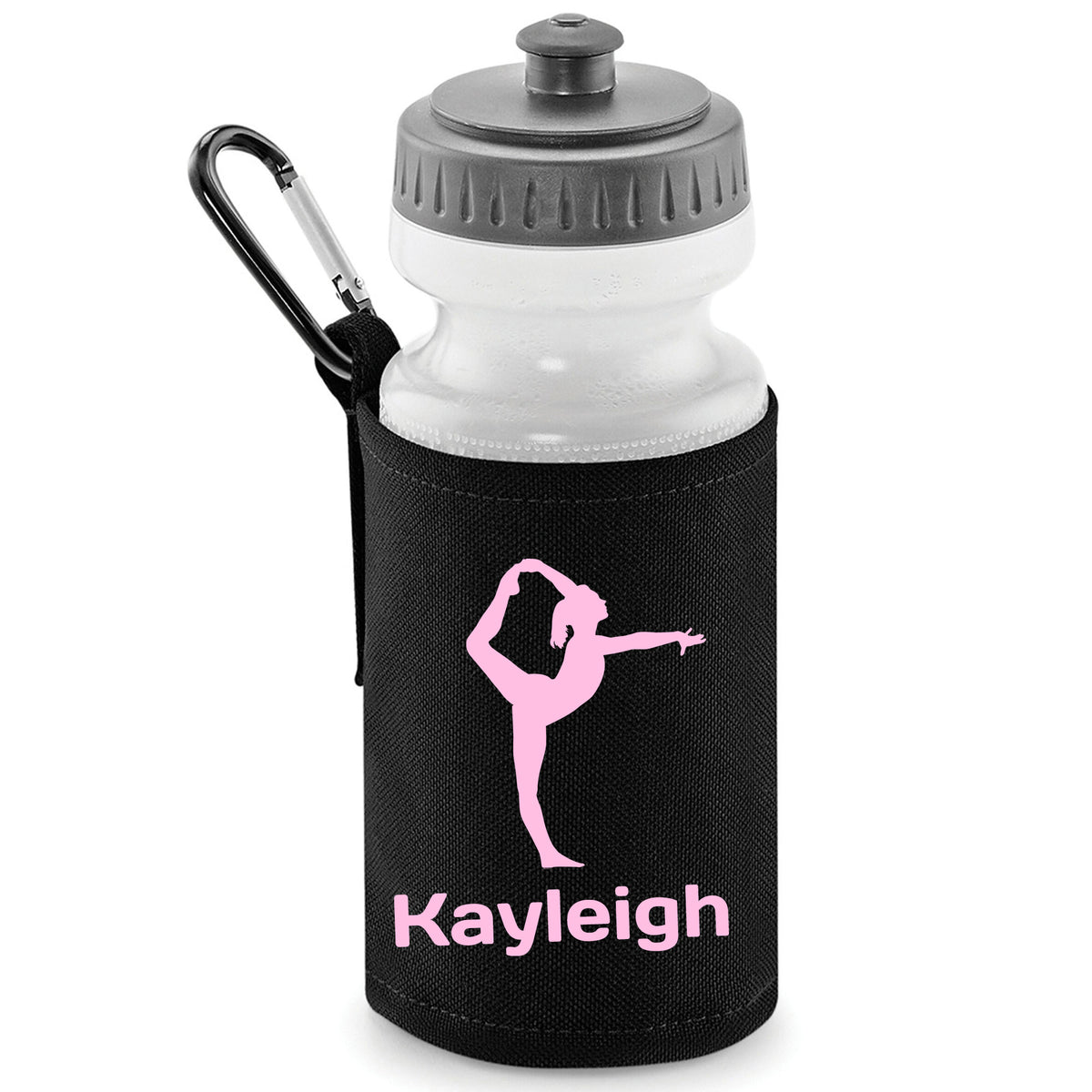 Black Water Bottle & Holder