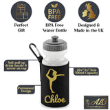 Black Water Bottle & Holder