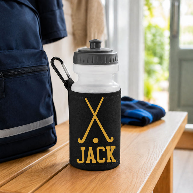 Black Water Bottle & Holder