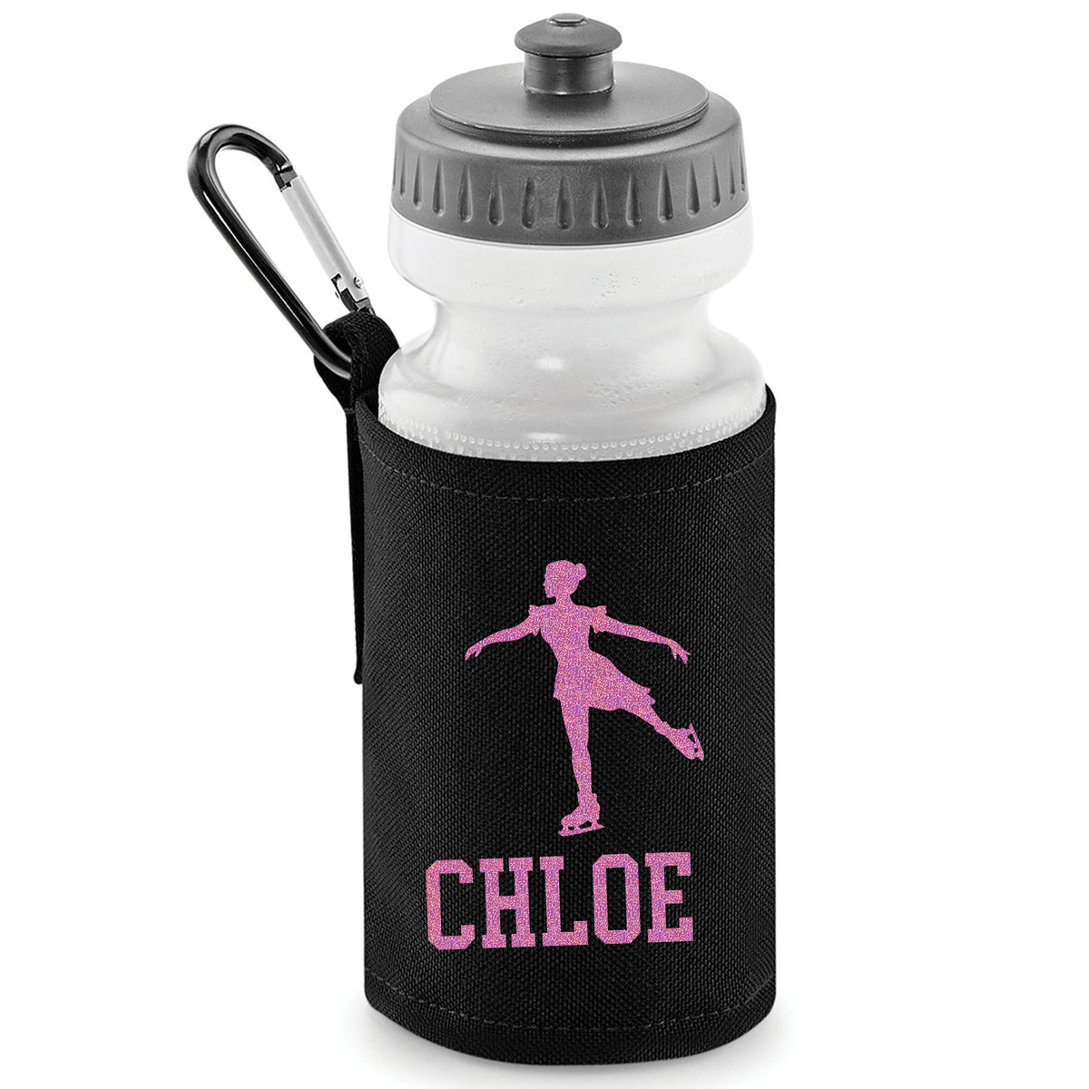 Black Water Bottle & Holder
