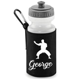 Black Water Bottle & Holder