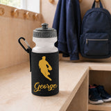 Black Water Bottle & Holder