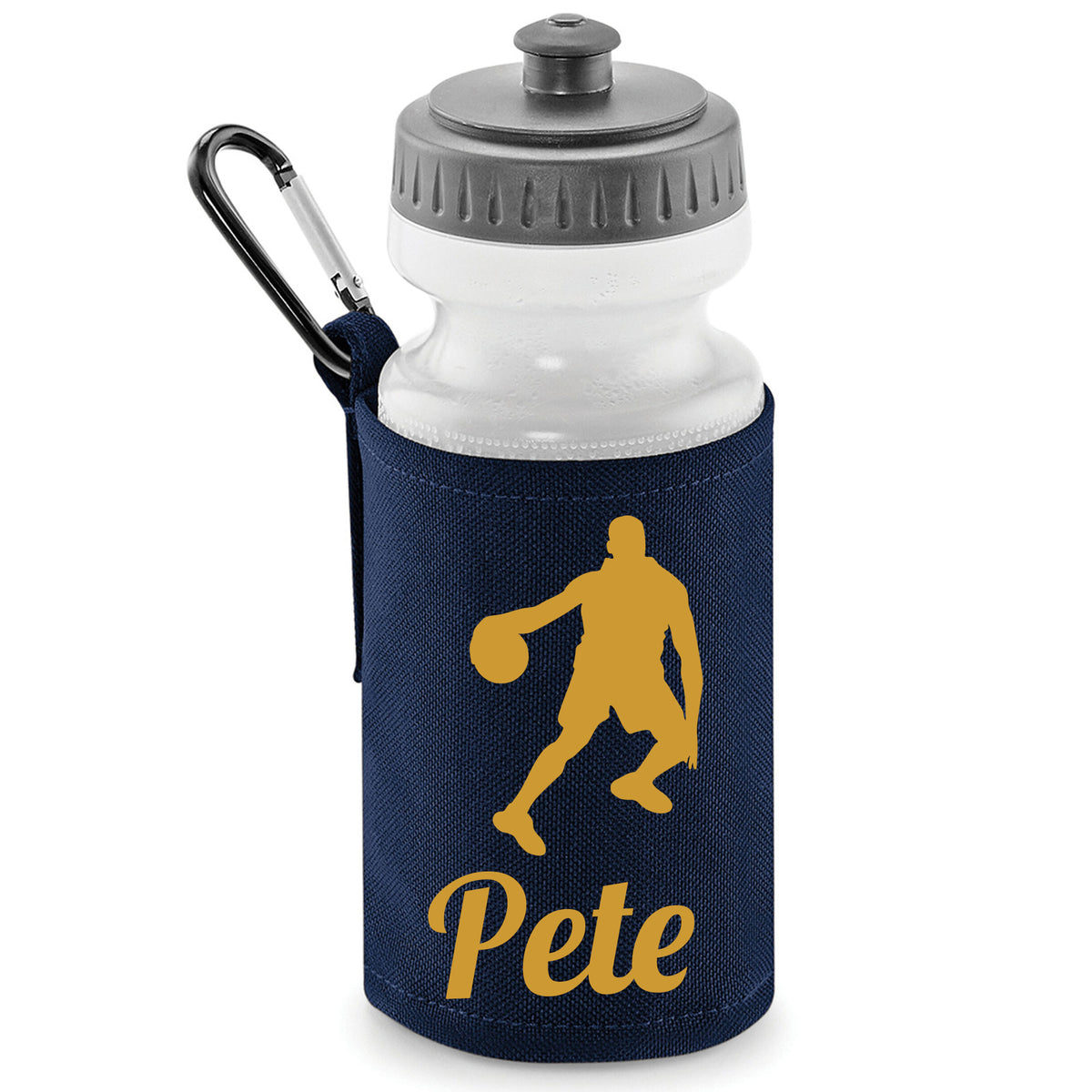 Navy Water Bottle & Holder