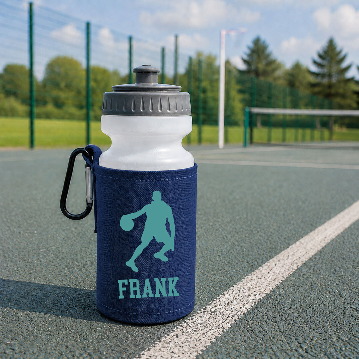 Navy Water Bottle & Holder