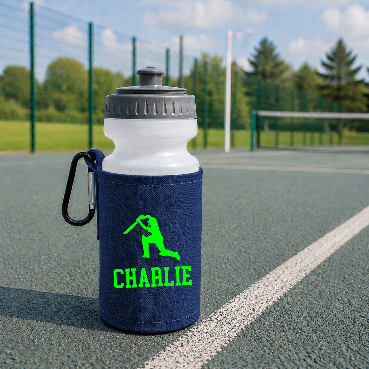 Navy Water Bottle & Holder
