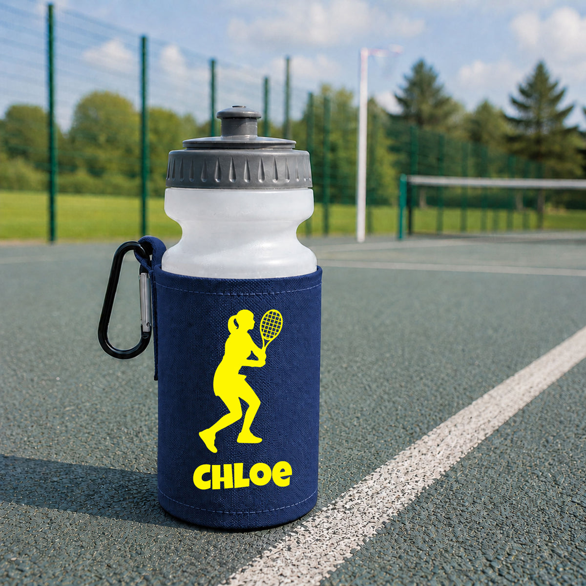 Navy Water Bottle & Holder