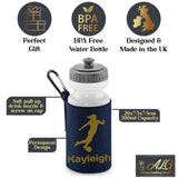 Navy Water Bottle & Holder