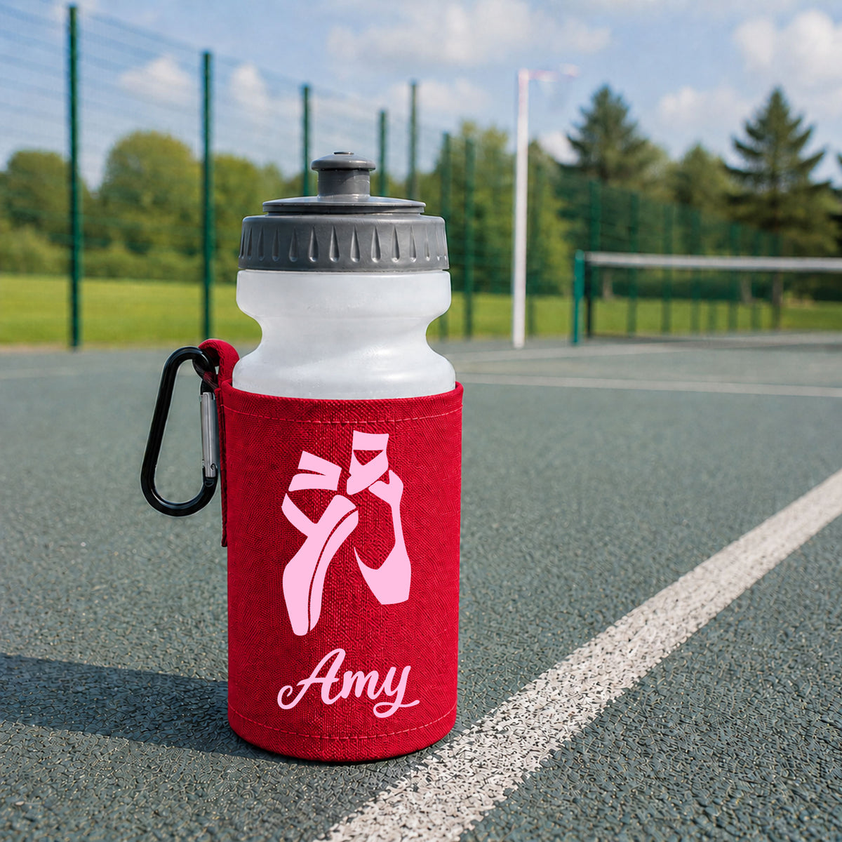 Red Water Bottle & Holder