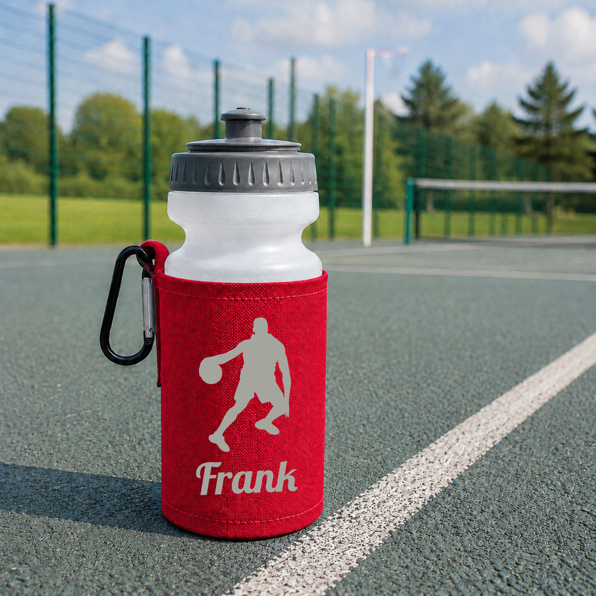 Red Water Bottle & Holder