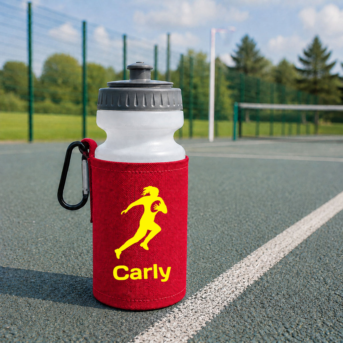 Red Water Bottle & Holder
