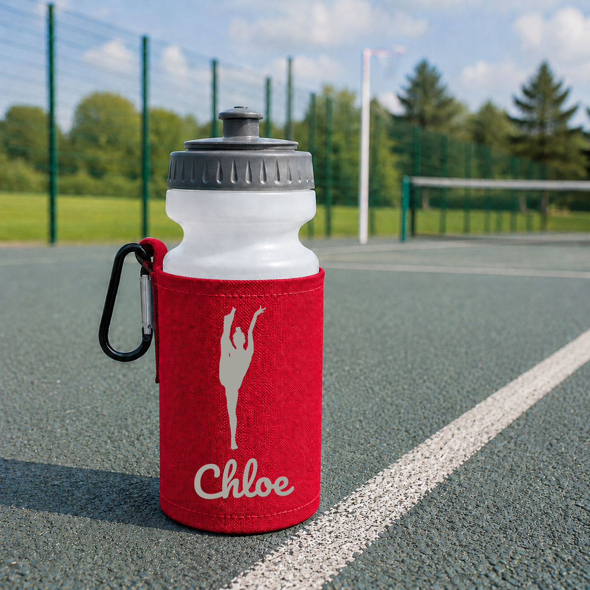 Red Water Bottle & Holder