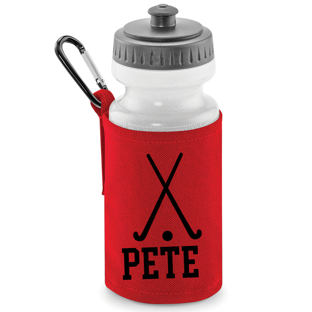 Red Water Bottle & Holder