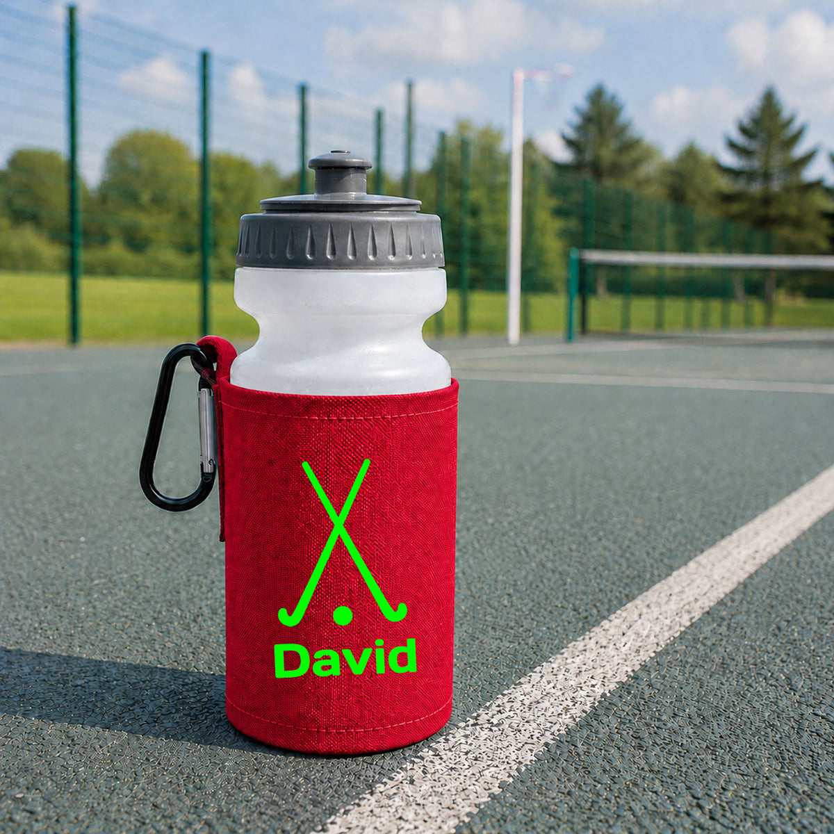 Red Water Bottle & Holder