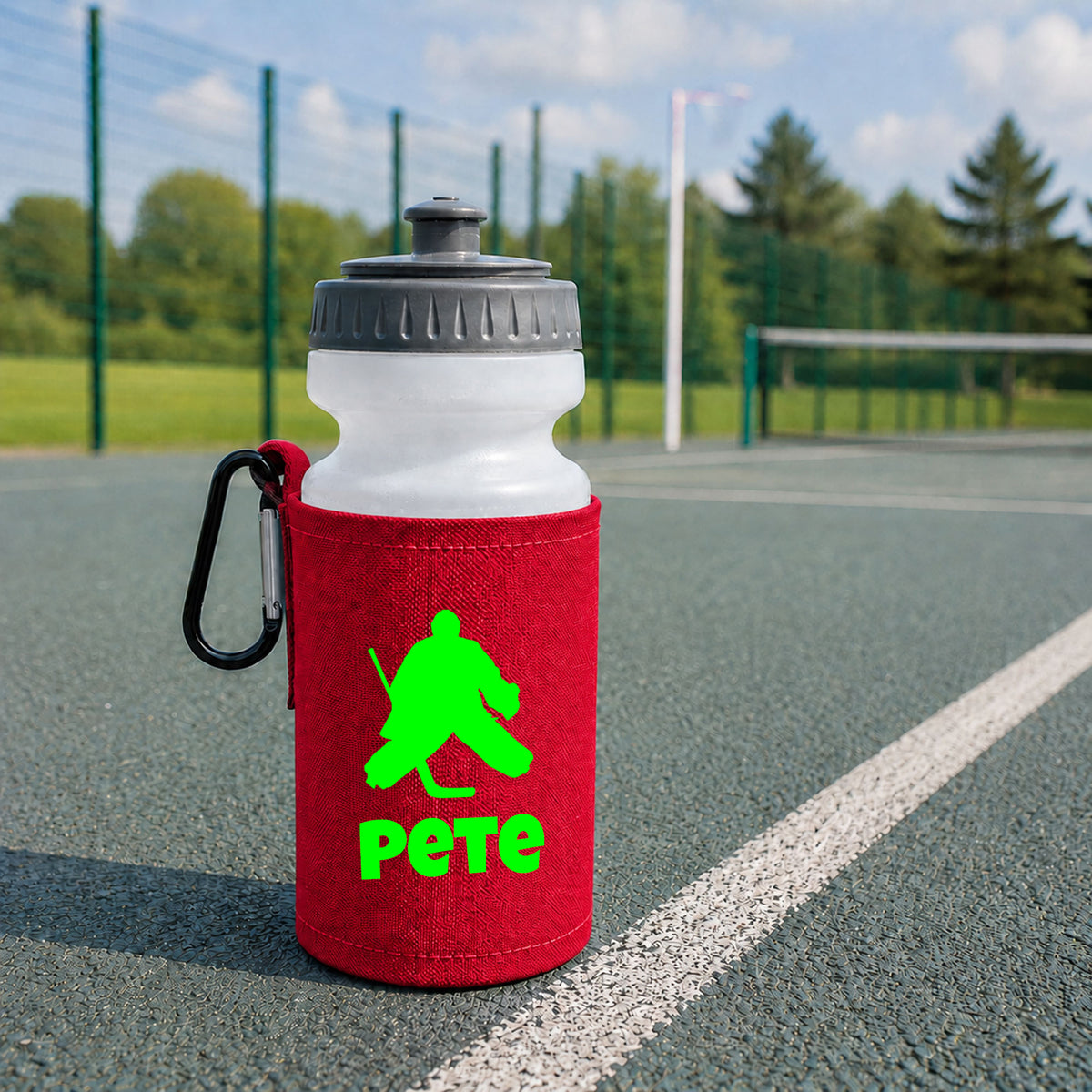 Red Water Bottle & Holder