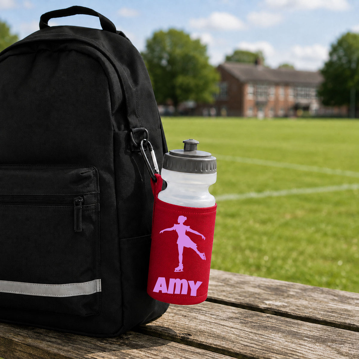 Red Water Bottle & Holder