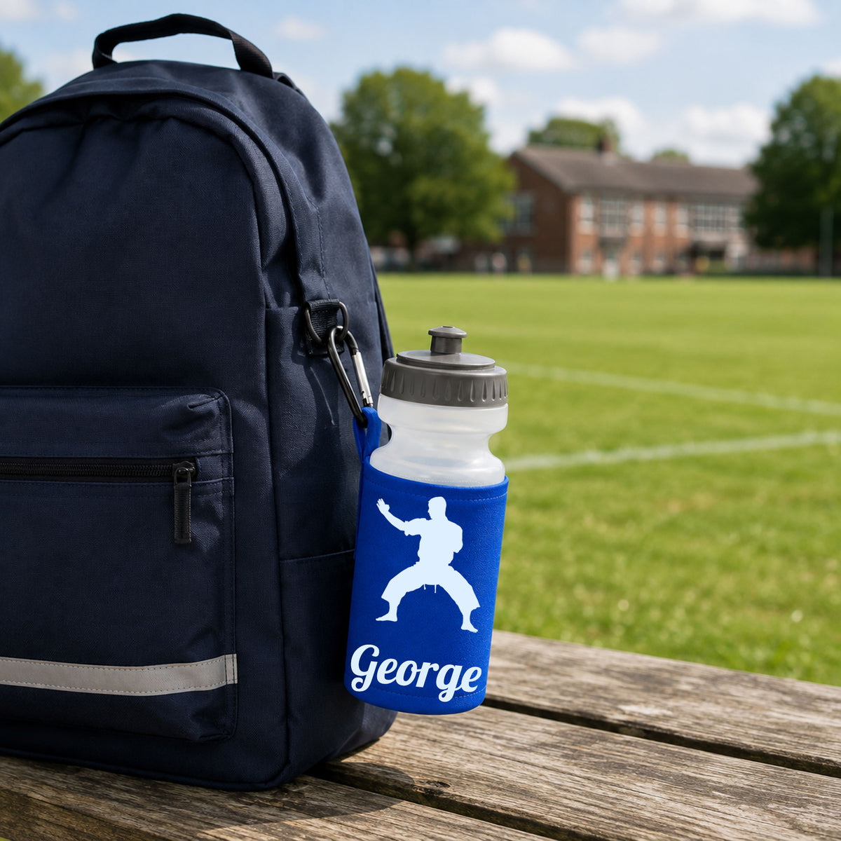 Royal Blue Water Bottle & Holder