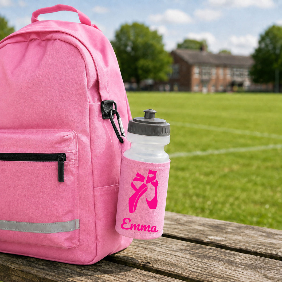 Baby Pink Water Bottle & Holder