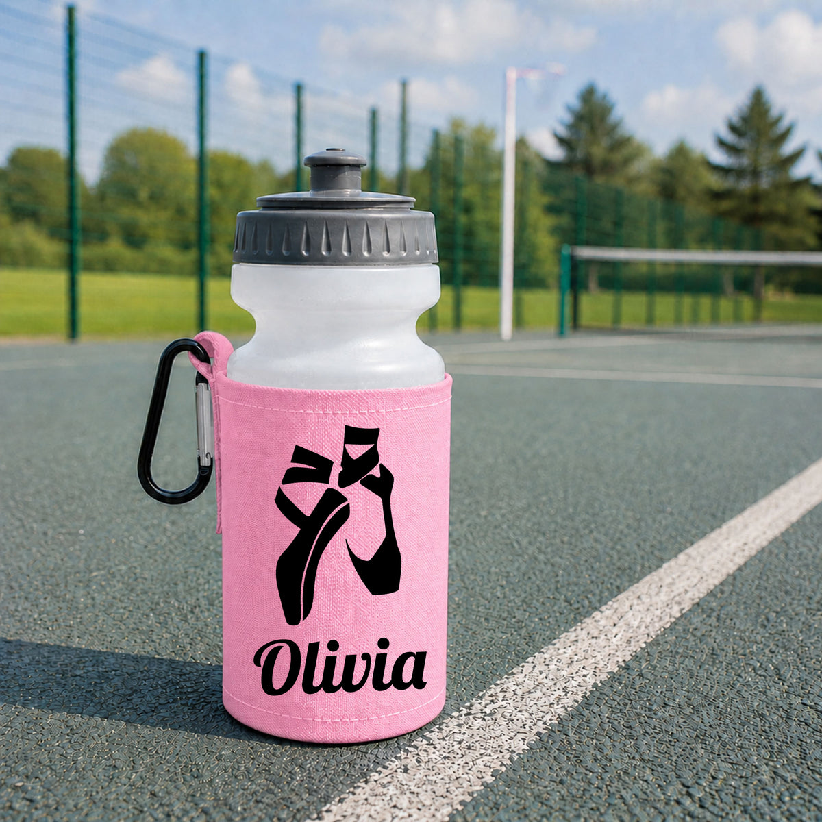 Baby Pink Water Bottle & Holder