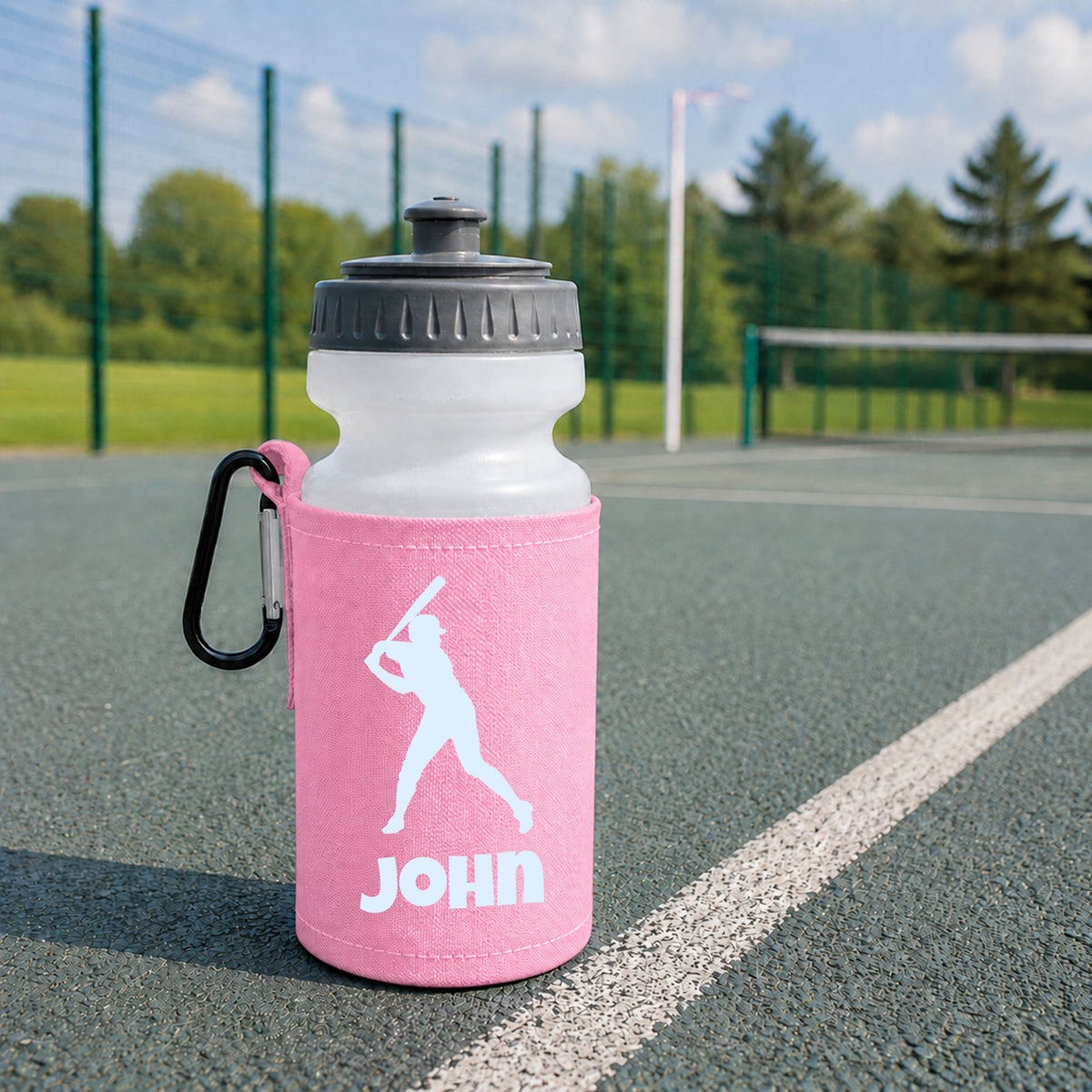Baby Pink Water Bottle & Holder