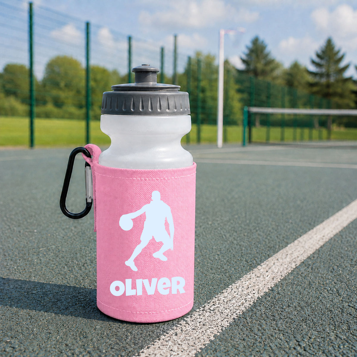 Baby Pink Water Bottle & Holder