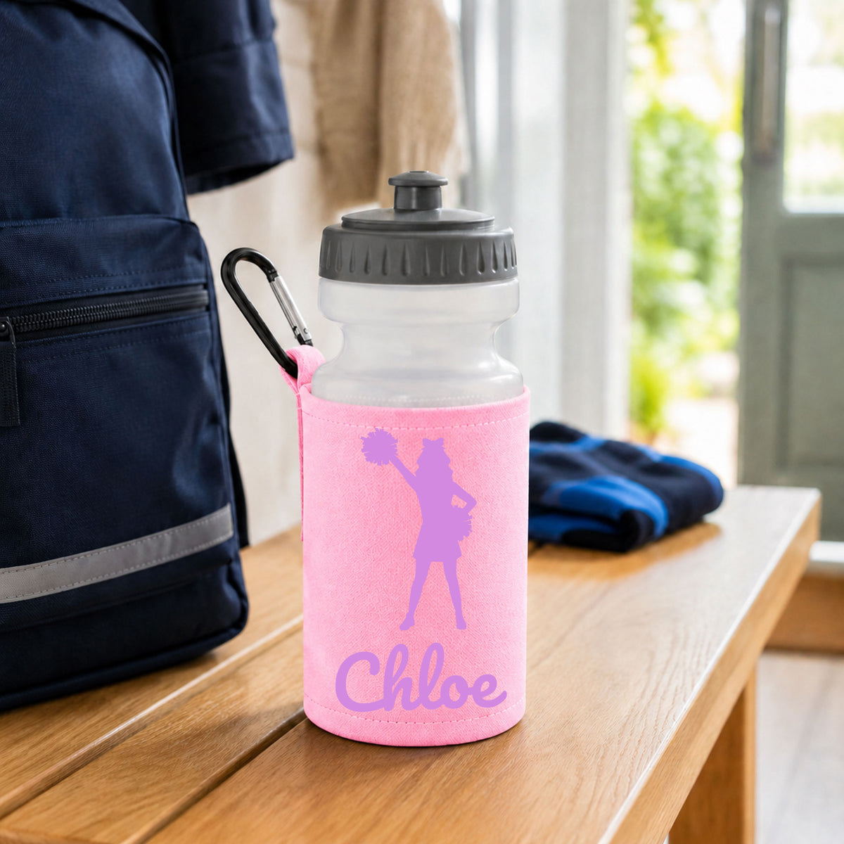 Baby Pink Water Bottle & Holder