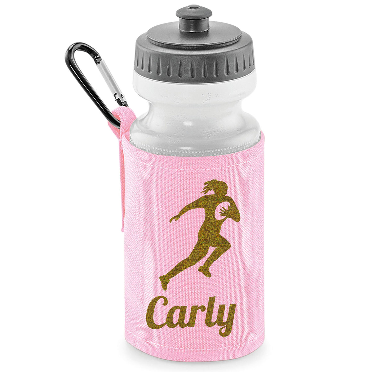 Baby Pink Water Bottle & Holder
