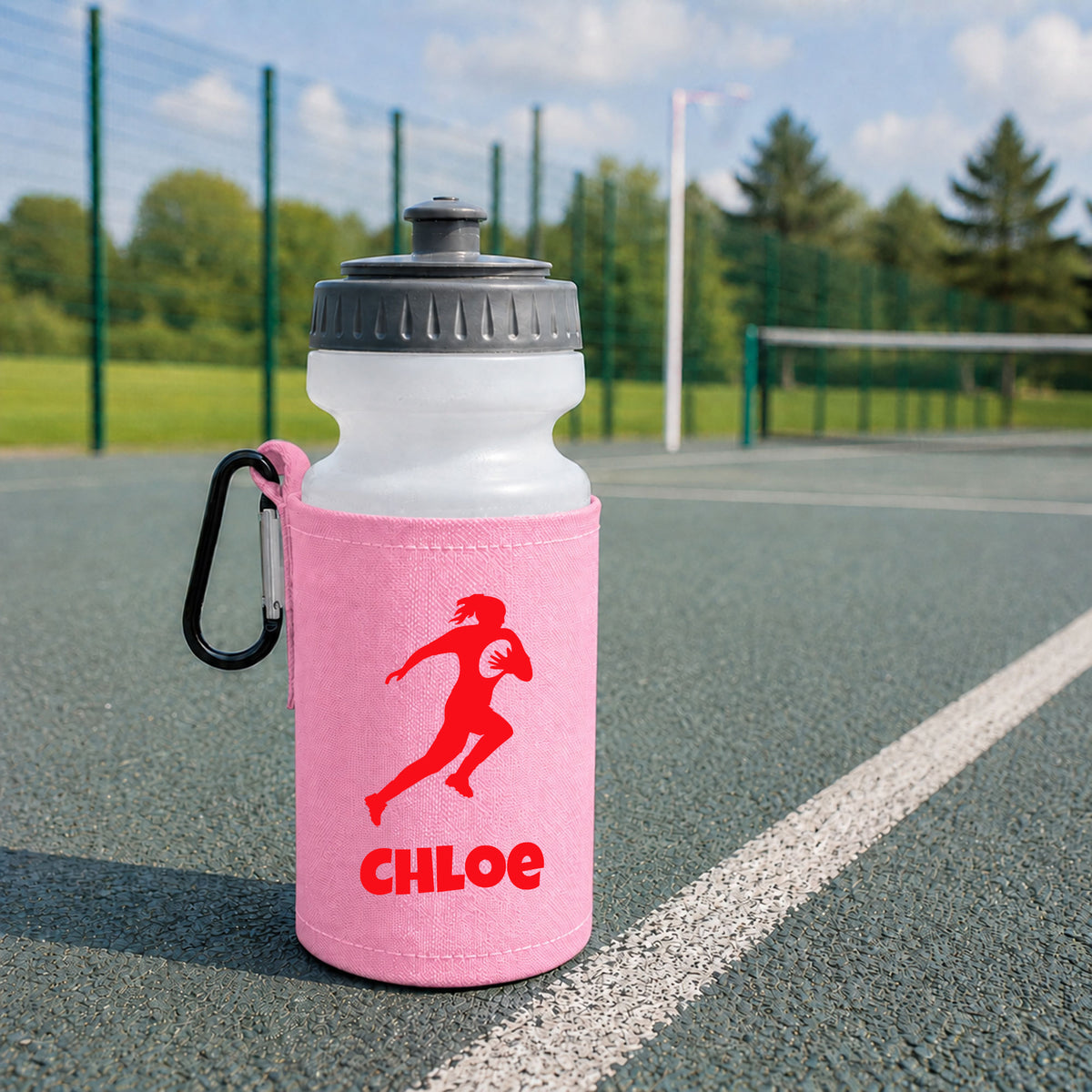 Baby Pink Water Bottle & Holder