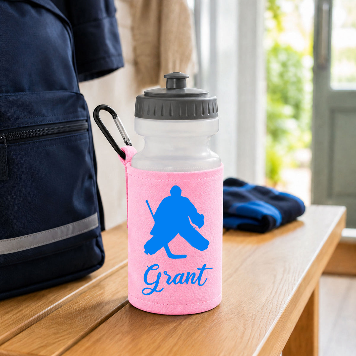 Baby Pink Water Bottle & Holder